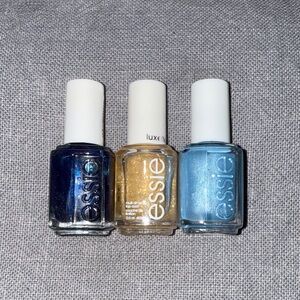 Essie Nail Polish Set - Blue, Gold, Light Blue